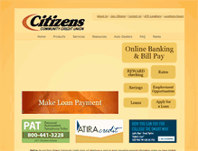 Tablet Screenshot of citizenscu.com